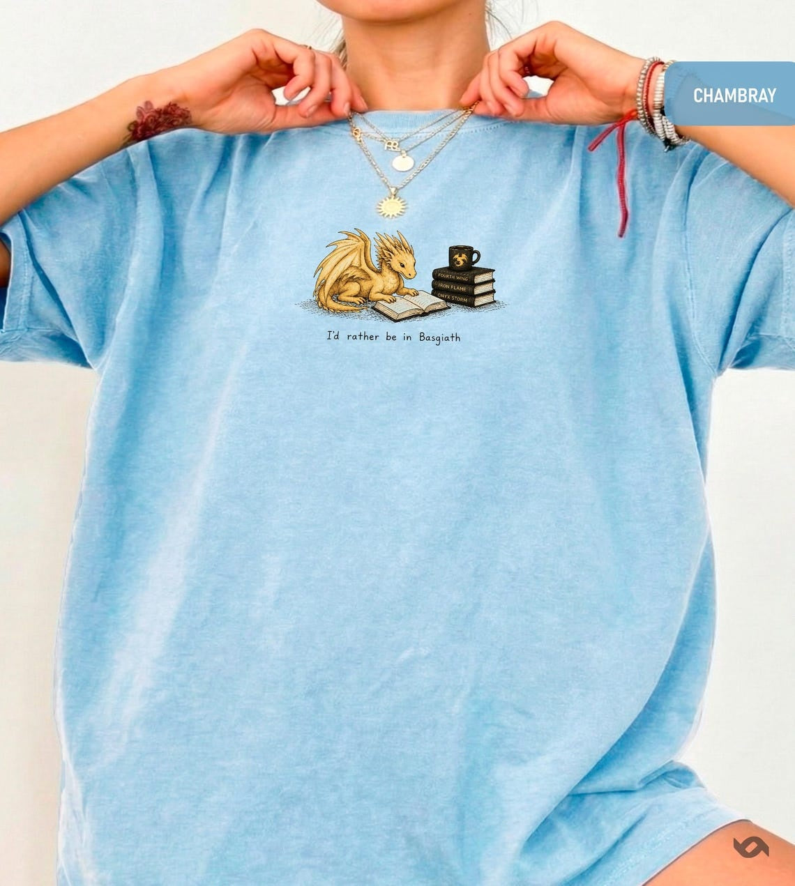 I'd Rather Be in Basgiath Shirt, Dragon Rider Fantasy Tee, Fourth Wing Inspired Shirt