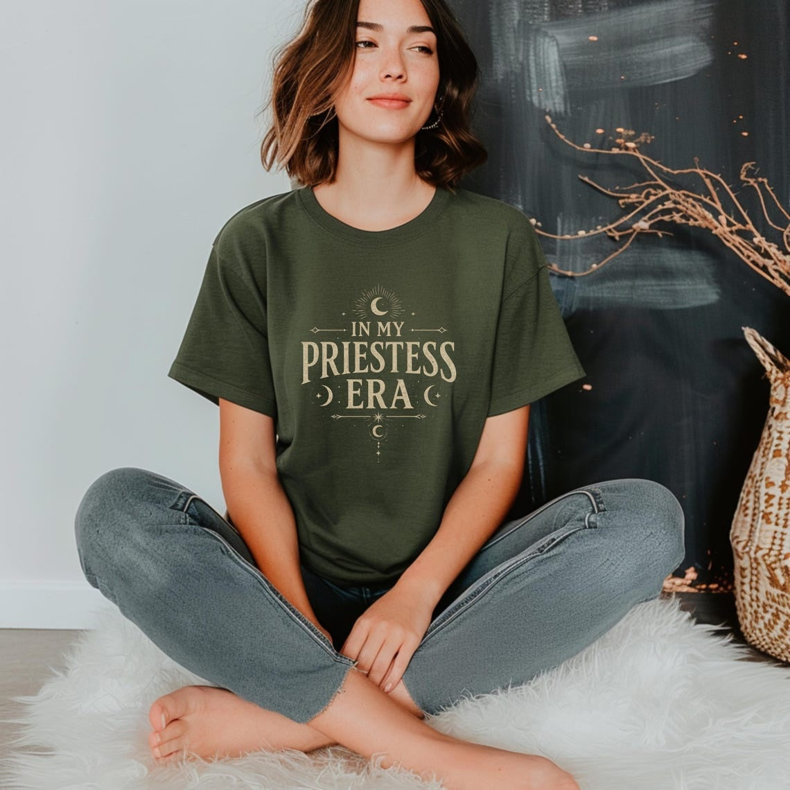 In My Priestess Era Shirt ,Spiritual Gift For Women Divine Feminine Occult Aesthetic Shirt ,Witchy Stuff Tarot Inspired Shirt ,Spiritual Girl