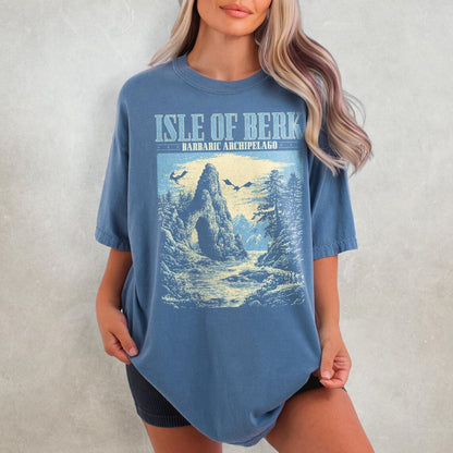 Isle of Berk Shirt - Movie Comfort Colors T-Shirt, Dragonrider Shirt, Dragon Rider Tee, Flying Dragons Movie Lover Shirt, Dragon Lovers Gift