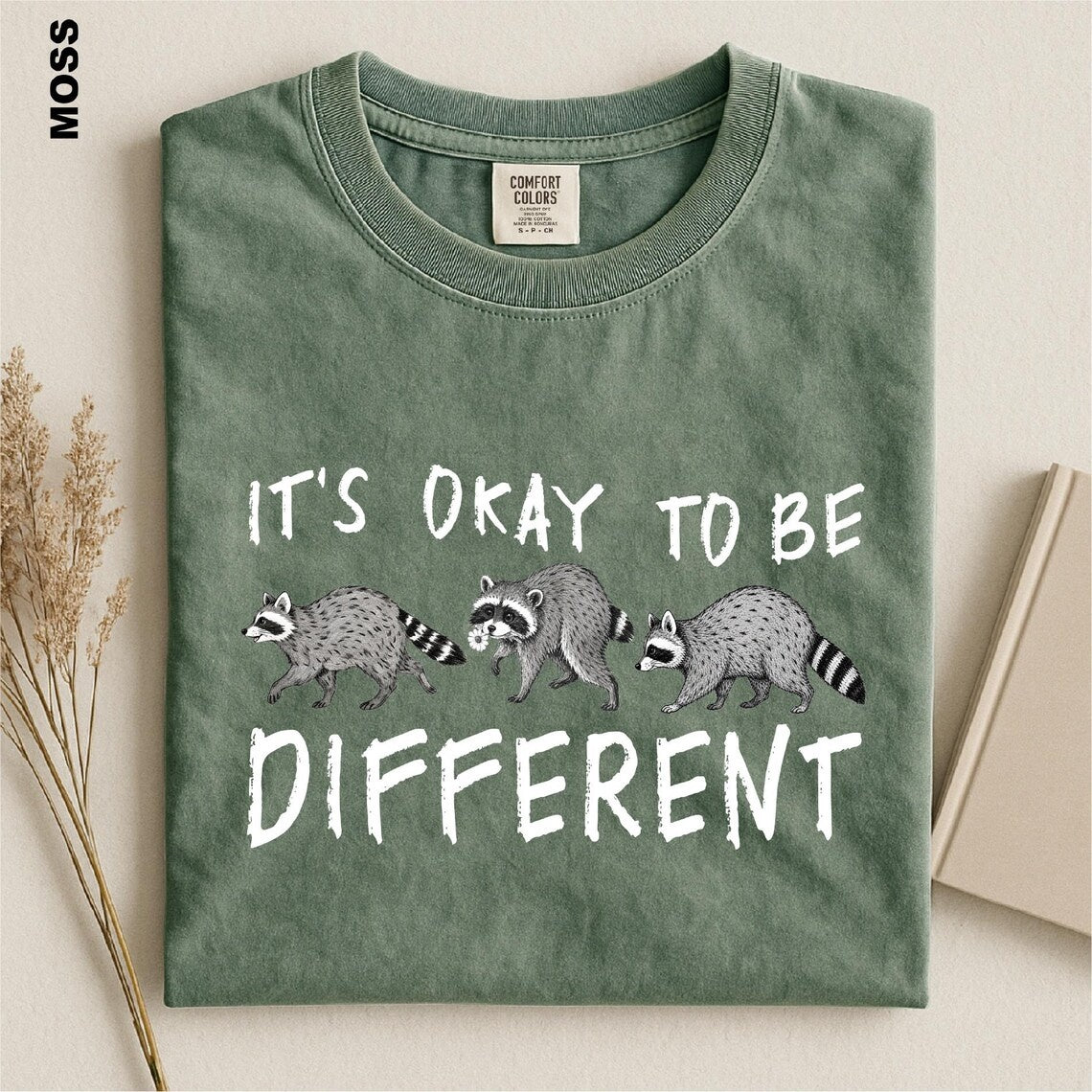 It's Okay To Be Different Shirt, Raccoon Trio Graphic Tee, Autism Awareness Animal T-shirt, Jimothy Neurodiversity Sweater, Inclusion Gift