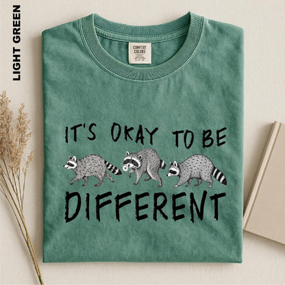 It's Okay To Be Different Shirt, Raccoon Trio Graphic Tee, Autism Awareness Animal T-shirt, Jimothy Neurodiversity Sweater, Inclusion Gift