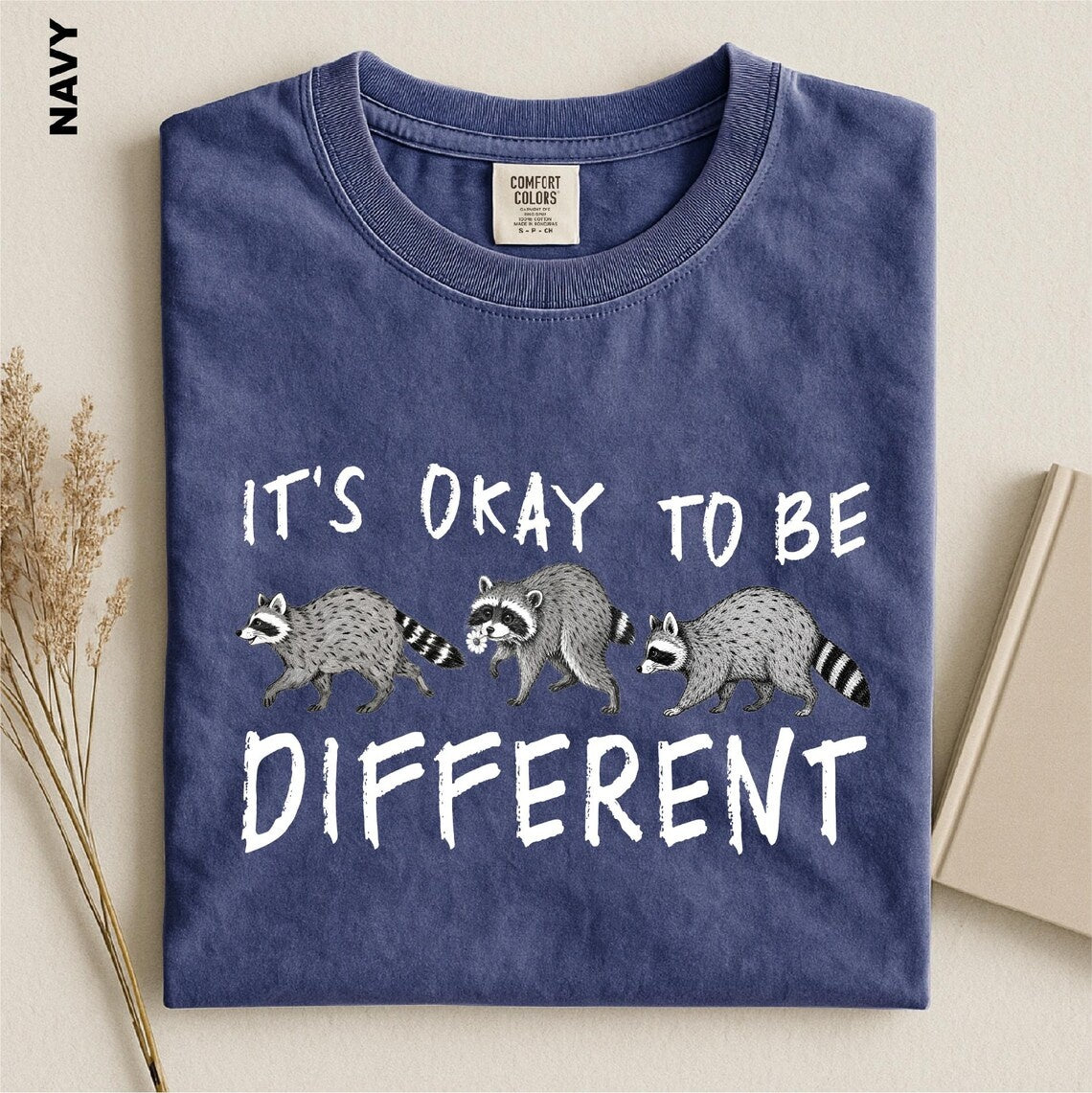 It's Okay To Be Different Shirt, Raccoon Trio Graphic Tee, Autism Awareness Animal T-shirt, Jimothy Neurodiversity Sweater, Inclusion Gift