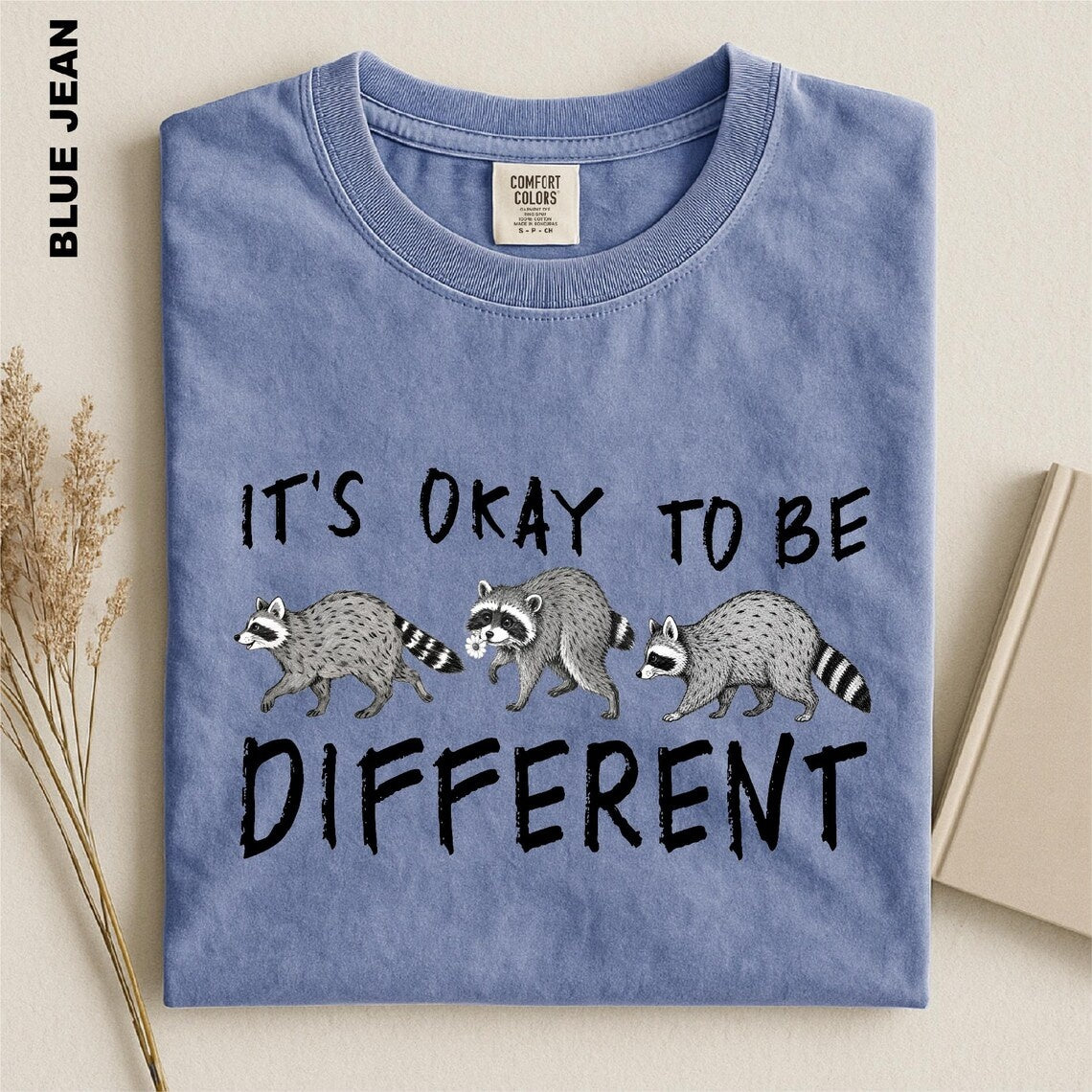 It's Okay To Be Different Shirt, Raccoon Trio Graphic Tee, Autism Awareness Animal T-shirt, Jimothy Neurodiversity Sweater, Inclusion Gift