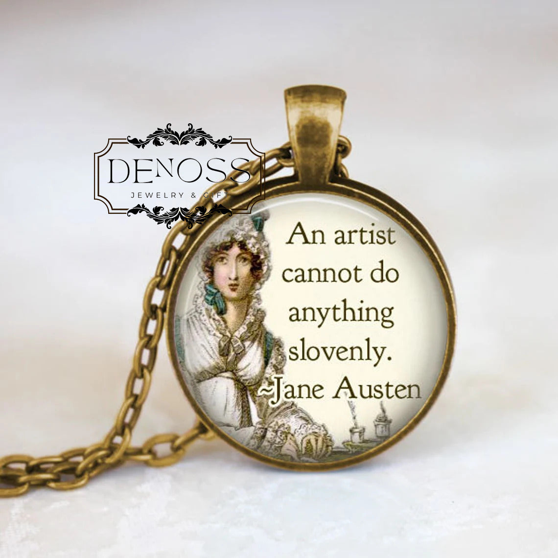 Jane Austen Quote Necklace,Jane Austen Jewelry,Bookish Gifts,Book Lover Gift,Literary Gifts