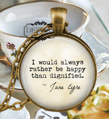 Jane Eyre Quote Necklace,Charlotte Bronte Book Lover Gift