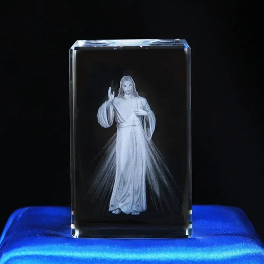 Jesus I Trust in You Crystal Laser Engrave Religious gift,Home Decor