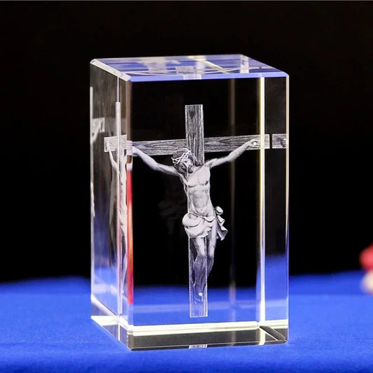 Jesus cross Crystal Laser Engrave Religious gift,Home Decor