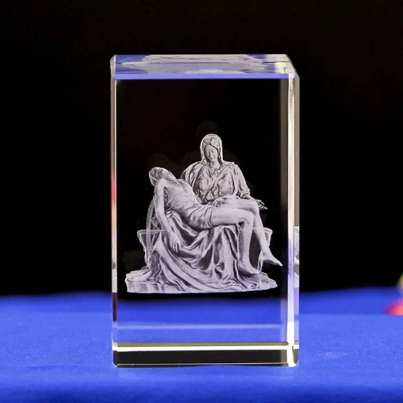 Jesus sacrifice Crystal Laser Engrave Religious gift,Home Decor