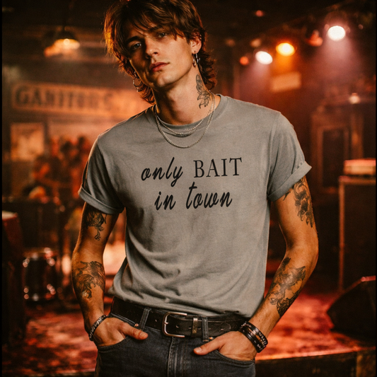 Jimmy Buffett Music,Only Bait In Town,Buffett Lyric Tee