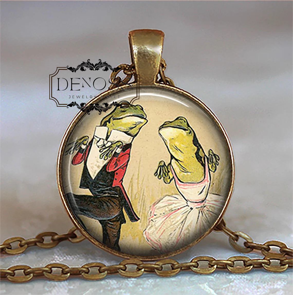 Jitterbug Frogs necklace,dancing frogs,ballroom dancing gift,frog lover necklace