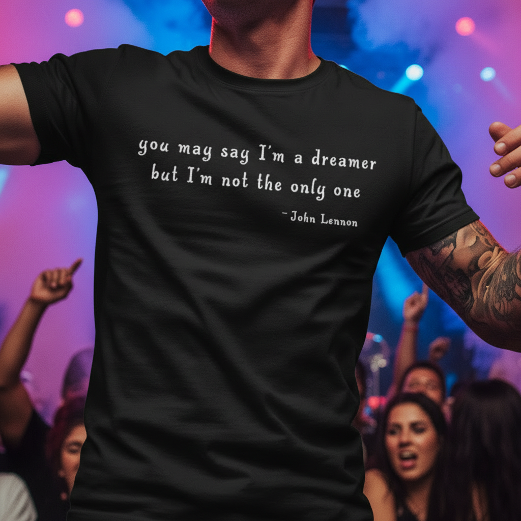 John Lennon Lyric Shirt  I'm Not The Only One Tshirt