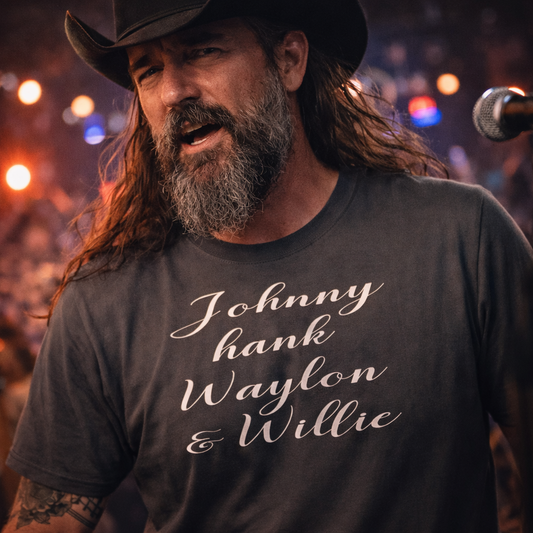 Johnny, Hank, Waylon and Willie,country music Tshirt