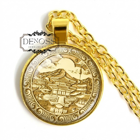 Joseon Era Seoul Pendant Korean Heritage Necklace,East Asian Charm