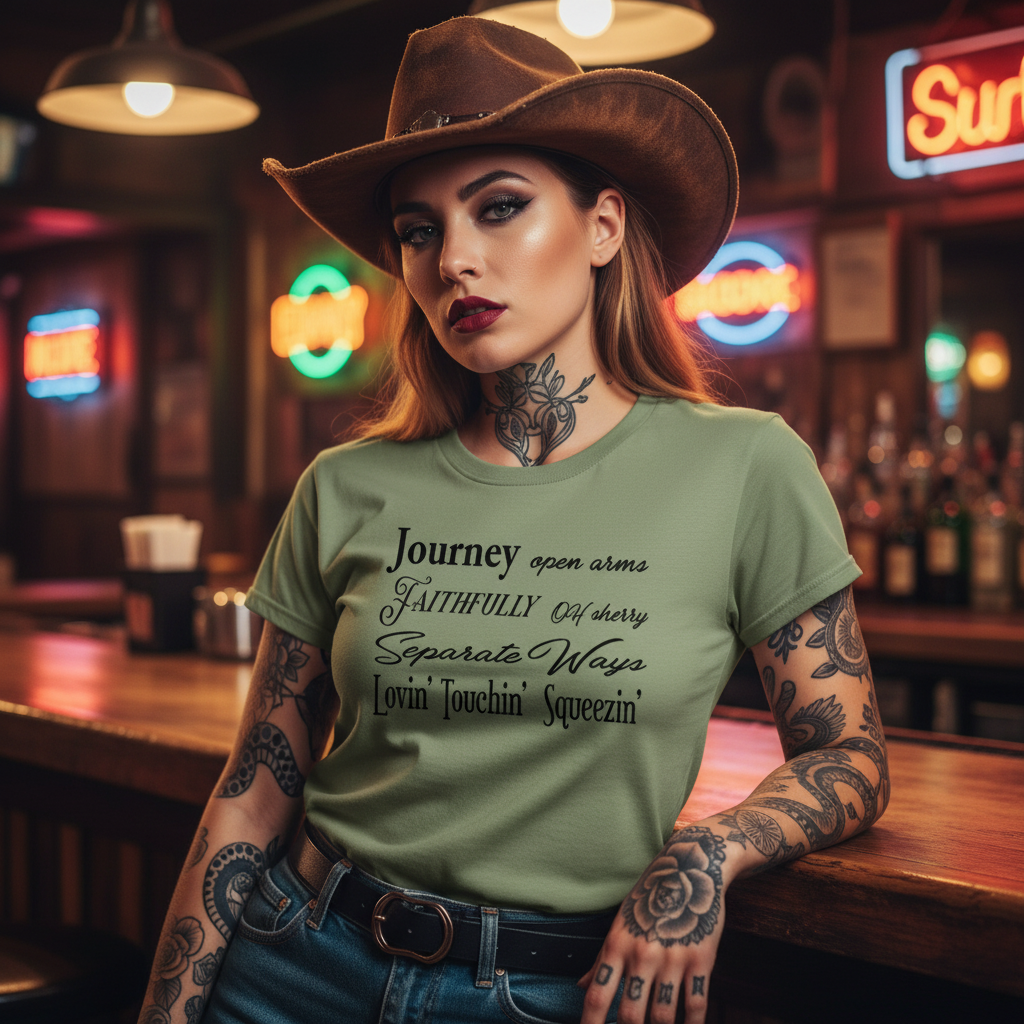 Journey Band Music,Faithfully Open Arms Tshirt