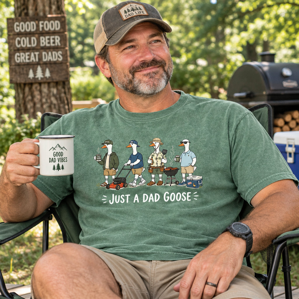 Just A Dad Goose Funny Dad Husband Humor Father's Day T-Shirt