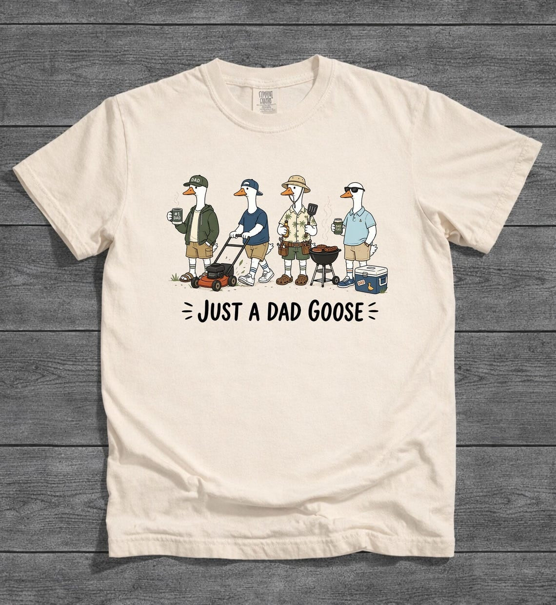 Just A Dad Goose Funny Dad Husband Humor Father's Day T-Shirt