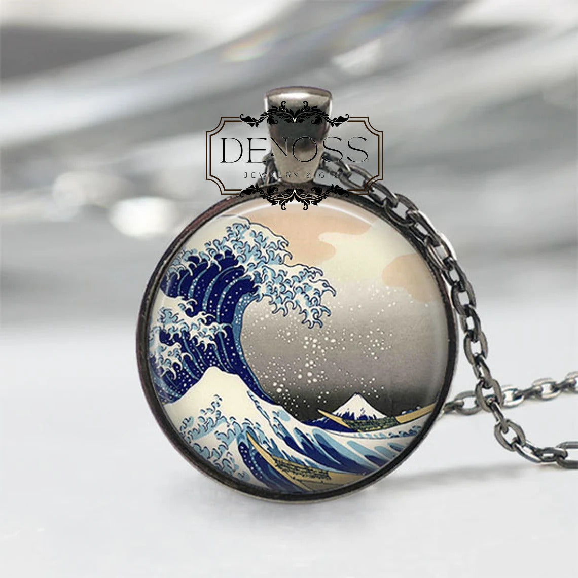 Kanagawa Necklace,The Great Wave Off Kanagawa,Hokusai,Japanese Art,Ukiyoe,Ocean Waves