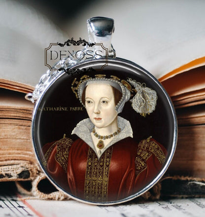 Katherine Parr Portrait Necklace,Tudor History Gift,Six Wives of History