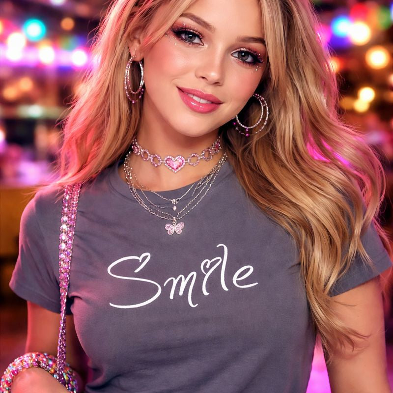 Katy Perry Tshirt,Smile,lyric Music Tshirt