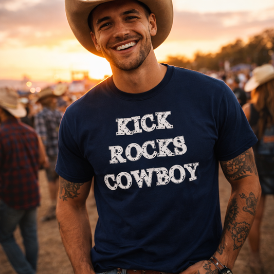 Kick Rocks Cowboy,Cowboy shirt,country music Tshirt