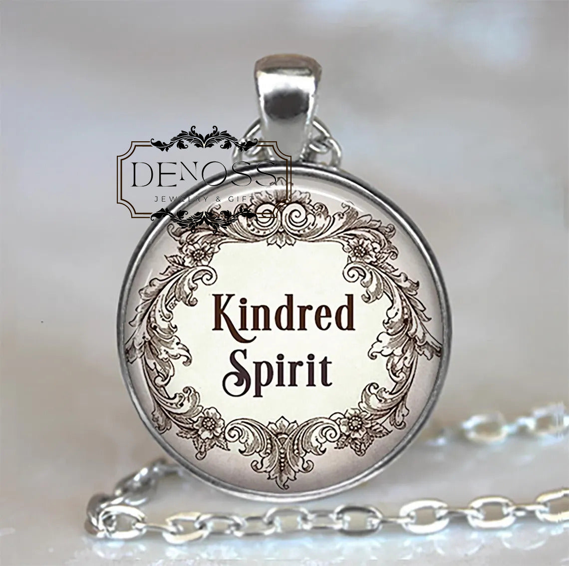 Kindred Spirit,Anne of Green Gables quote necklace,friendship,best friend gift,literary,quote