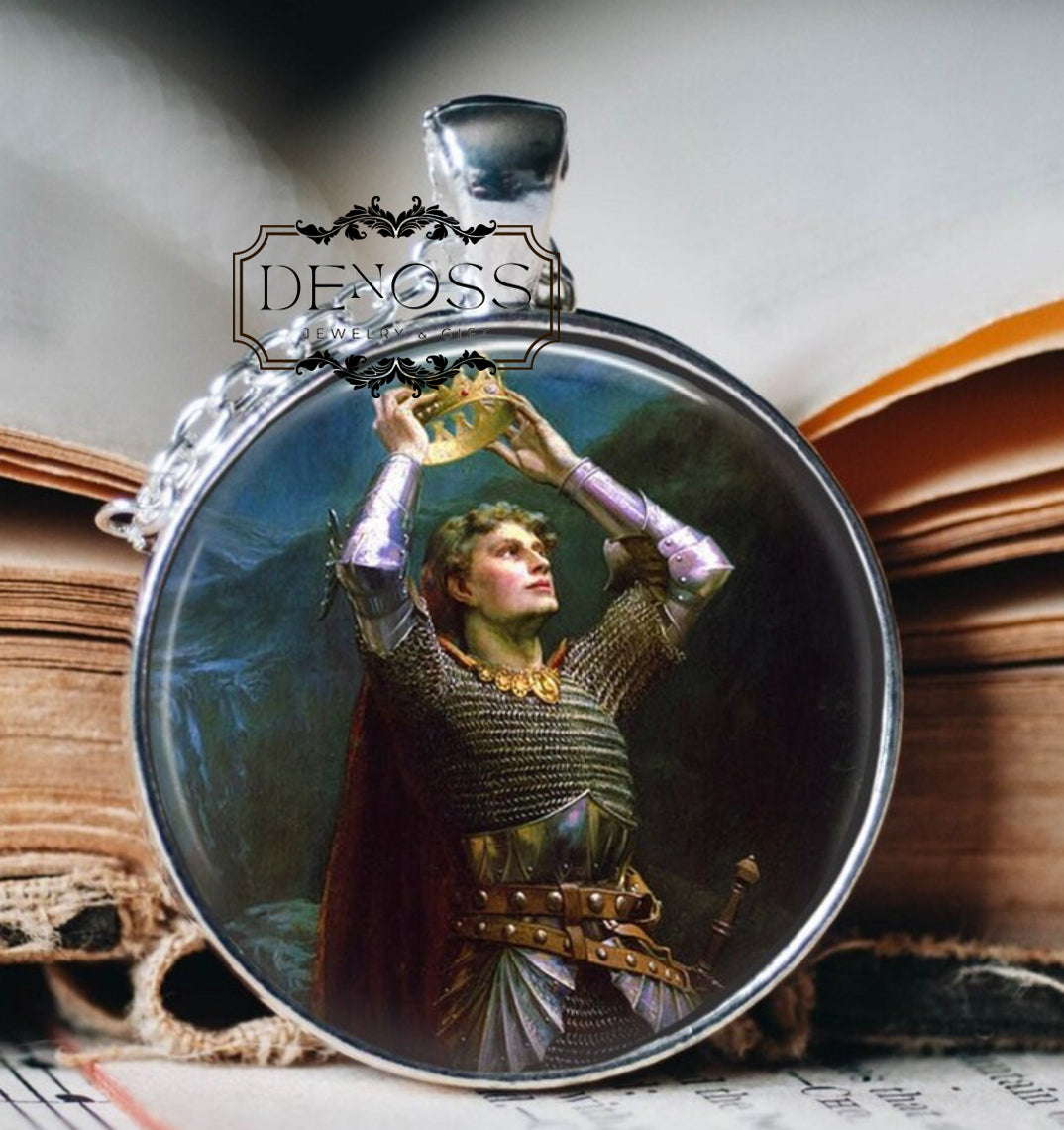 King Arthur Pendant Necklace,Arthurian Legend Jewellery