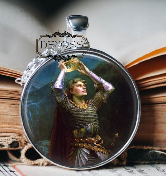 King Arthur Pendant Necklace,Arthurian Legend Jewellery