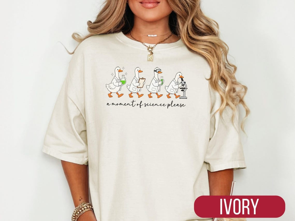 Lab Experiment Duck Shirt, Funny Science T-Shirt, Scientist Chemist Biologist Gift, Student Lab Tech Apparel.