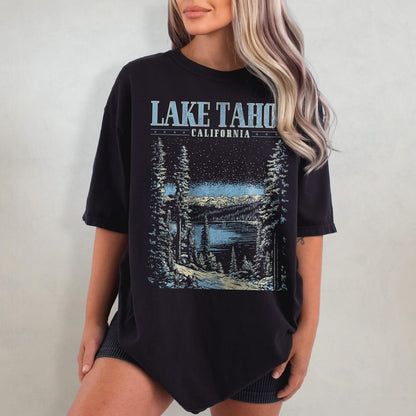 Lake Tahoe Shirt - Retro Comfort Colors T-Shirt, California Tshirt, Lake T Shirt, Y2K Nature Graphic Tee, 90s Granola Aesthetic