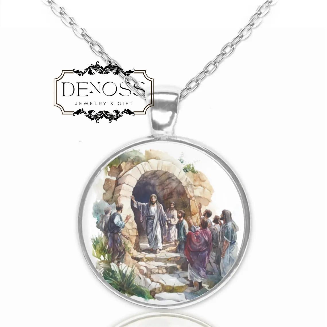 Lazarus Necklace,Religious Miracle Medal of Jesus,Christ Resurrection of Lazarus Jewelry for Faithful