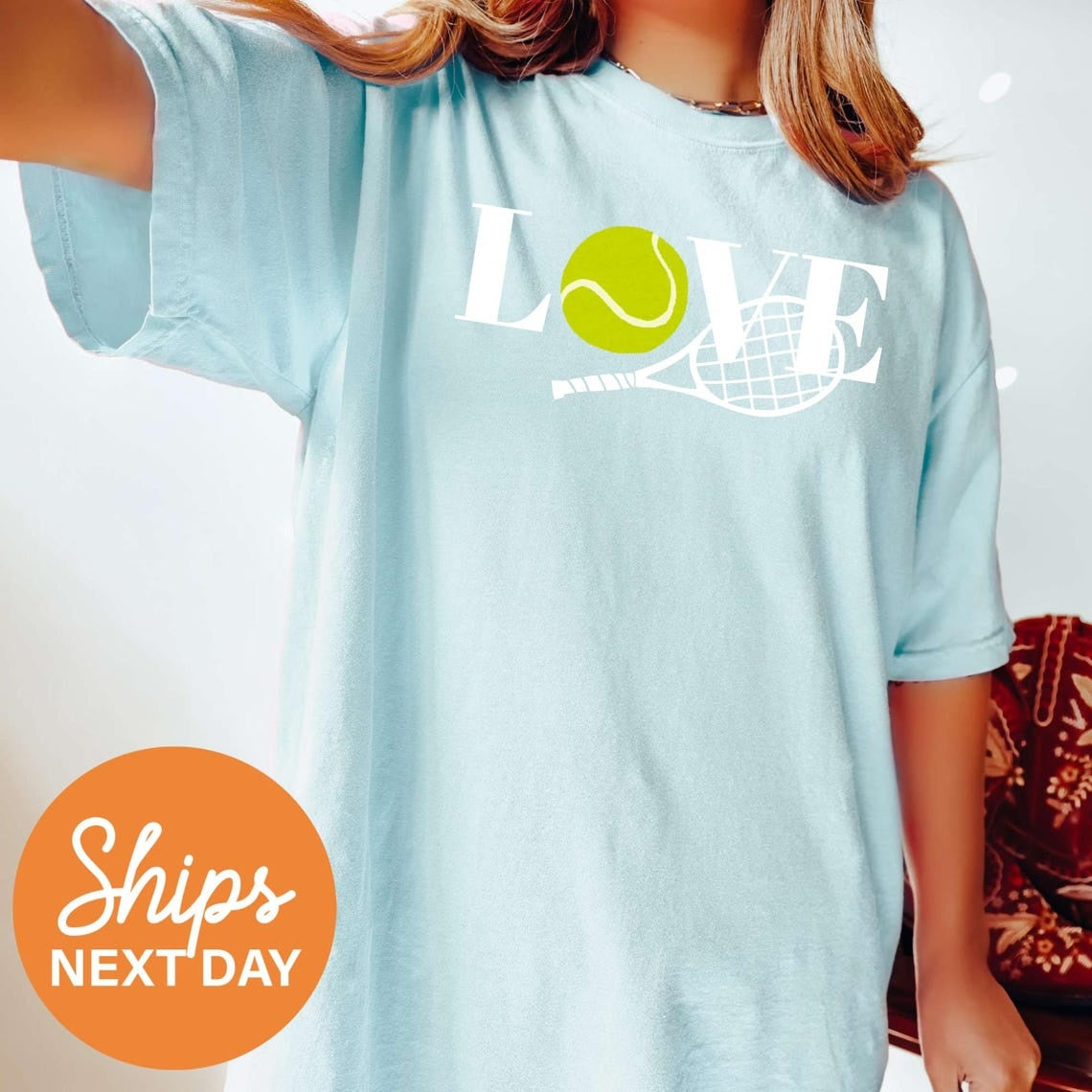 Love Tennis Shirt, Tennis Tee Shirt, Cute Tennis Shirt for Women, Tennis Mom Shirt, Tennis Love Shirt, Gift for Tennis Player, Sports Shirt