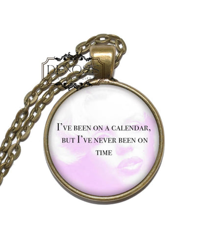 MARILYN MONROE QUOTE Necklace,Icon,Sex symbol,Actress,Model,Art Pendant Necklace,American, Glass Pendant, Handmade Jewelryal Necklace,Glass Pendant (Copy)