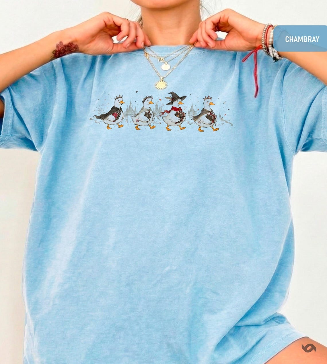 Magic Ducks Shirt, Fantasy Duck Tee, Magical Book Lover , Literary Gift for Readers