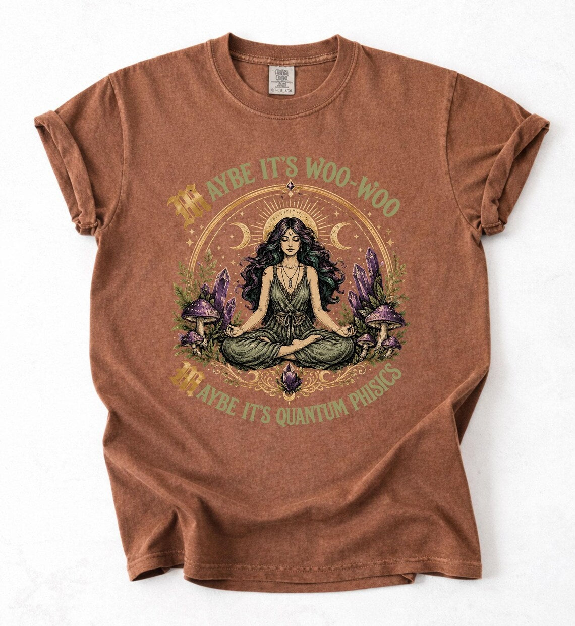 Meditation T-Shirt, Woo-Woo Quantum Physics Graphic Tee, Spiritual Yoga Apparel