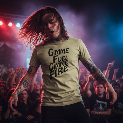 Metallica Tshirt,Gimme Fuel Gimme Fire,Rock tshirt
