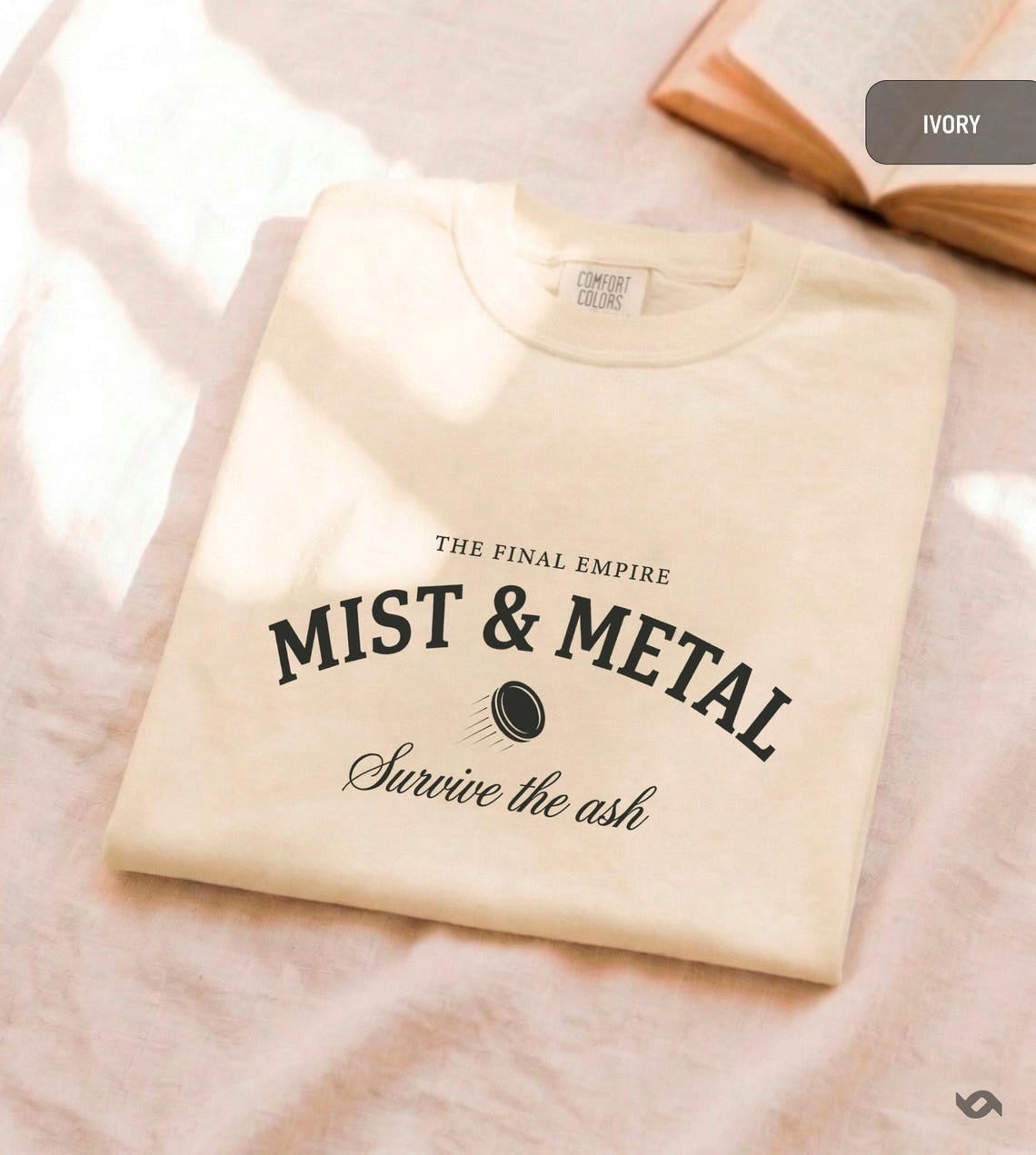 Mist and Metal Shirt, Final Empire Tee, Cosmere Inspired Shirt, Fantasy Book Shirt, Survive the Ash, Minimalist Bookish Tee, Reader Gift