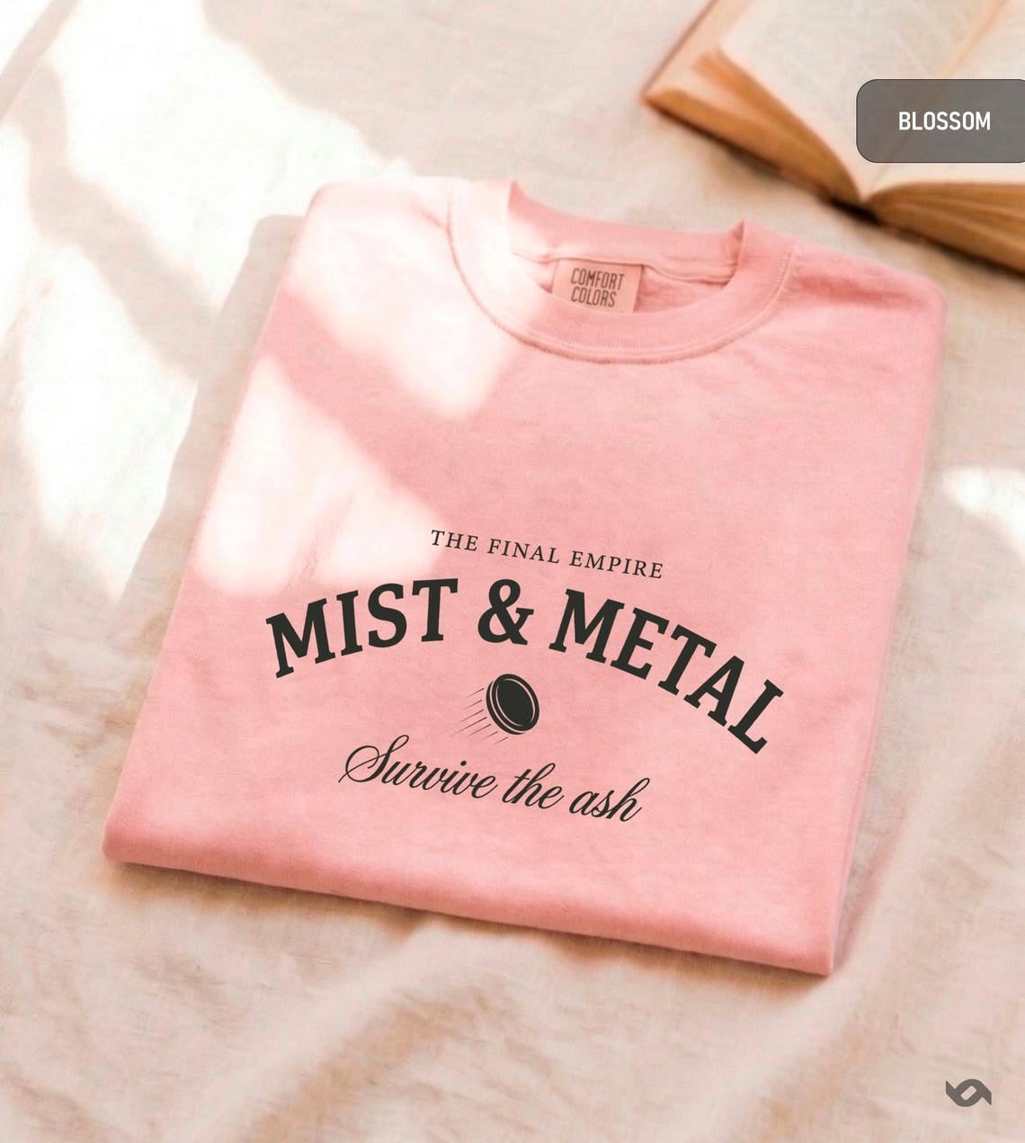 Mist and Metal Shirt, Final Empire Tee, Cosmere Inspired Shirt, Fantasy Book Shirt, Survive the Ash, Minimalist Bookish Tee, Reader Gift