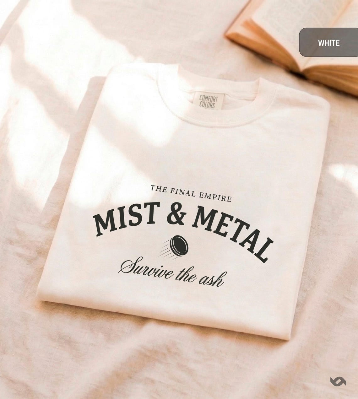 Mist and Metal Shirt, Final Empire Tee, Cosmere Inspired Shirt, Fantasy Book Shirt, Survive the Ash, Minimalist Bookish Tee, Reader Gift