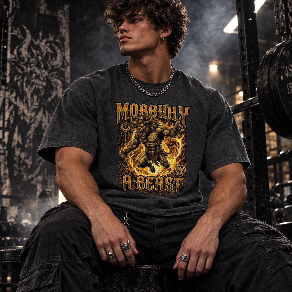 Morbidly A Beast Weightlifting Fitness Gym Workout Shirt