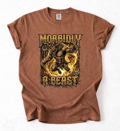 Morbidly A Beast Weightlifting Fitness Gym Workout Shirt