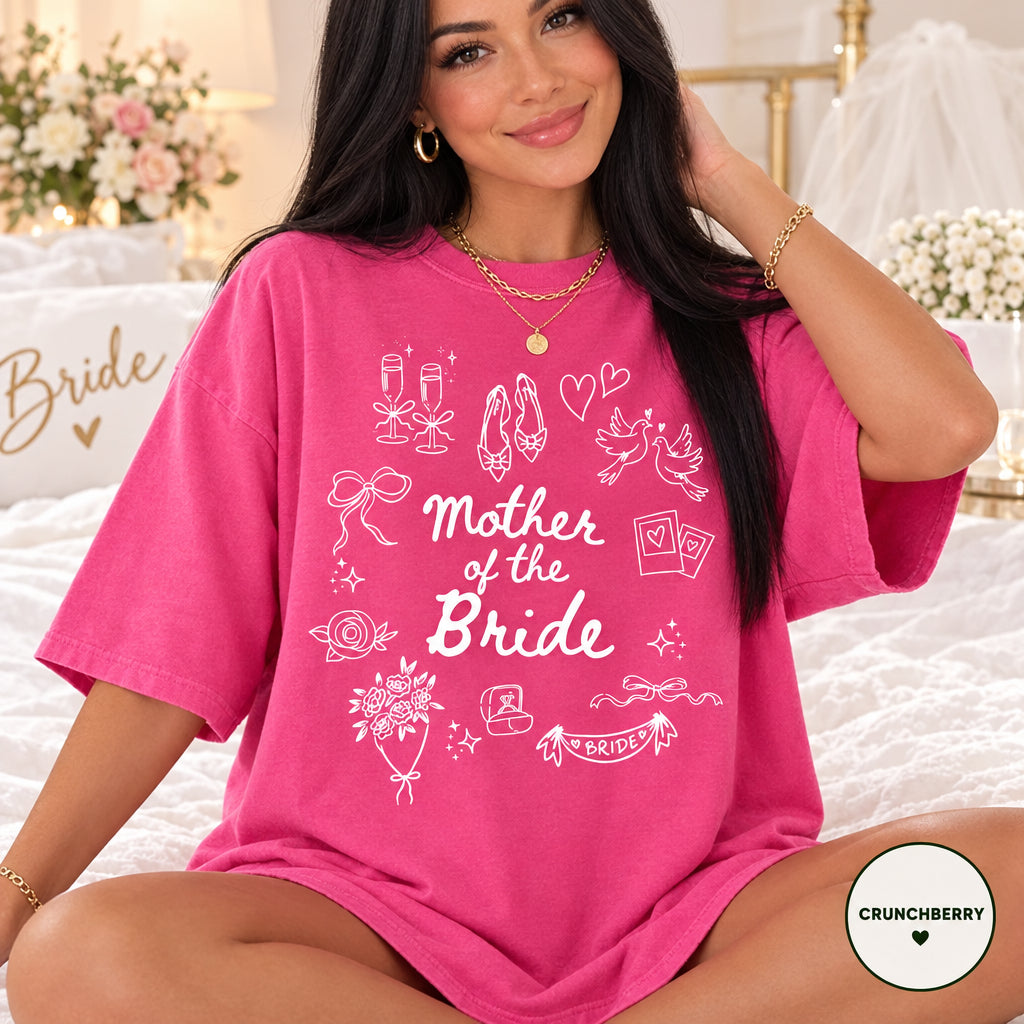 Mother Of The Bride Shirt ,Comfort Colors Getting Ready Outfit Mom Of Bride Shirt For Bride Mom Wedding Merch Mob Shirt Mob gifts