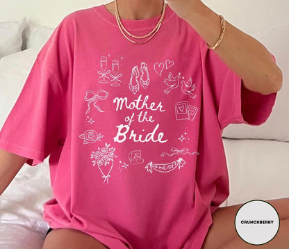 Mother Of The Bride Shirt ,Comfort Colors Getting Ready Outfit Mom Of Bride Shirt For Bride Mom Wedding Merch Mob Shirt Mob gifts