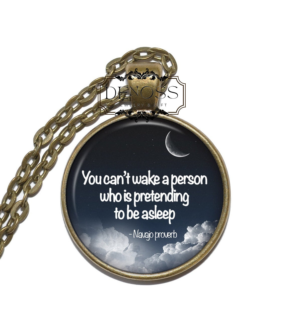 NAVAJO PROVERB Necklace,Native American,Diné,Naabeehó,Navaho,Tribe,Art Pendant Necklace,Inspirational Necklace,Glass Pendant