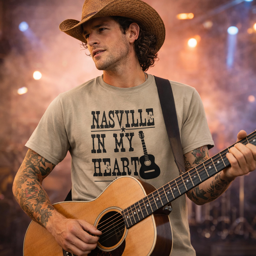 Nashville In My Heart,Country Music T Shirt