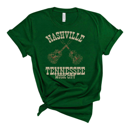 Nashville Tennessee country music city Music T shirt