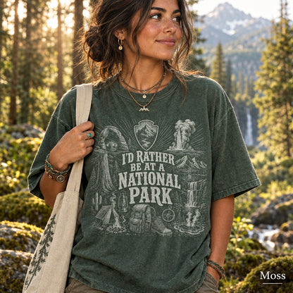 National Park Adventure Shirt, Vintage Hiking Camping Graphic Tee, Outdoorsy Nature Apparel, Wildlife Lover Gift, Granola Girl Shirt
