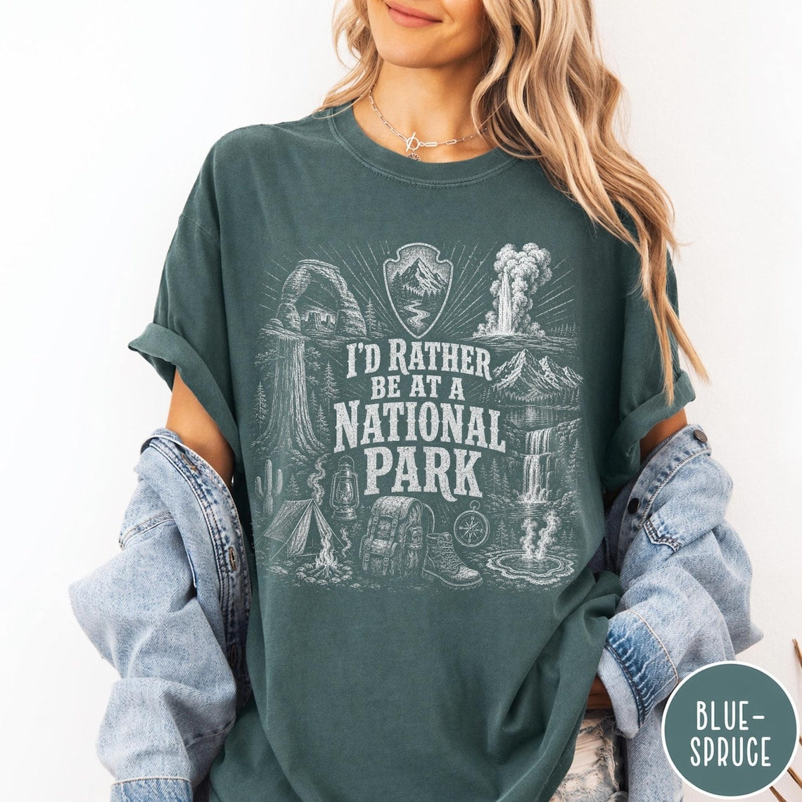 National Park Adventure Shirt, Vintage Hiking Camping Graphic Tee, Outdoorsy Nature Apparel, Wildlife Lover Gift, Granola Girl Shirt