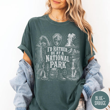 National Park Adventure Shirt, Vintage Hiking Camping Graphic Tee, Outdoorsy Nature Apparel, Wildlife Lover Gift, Granola Girl Shirt