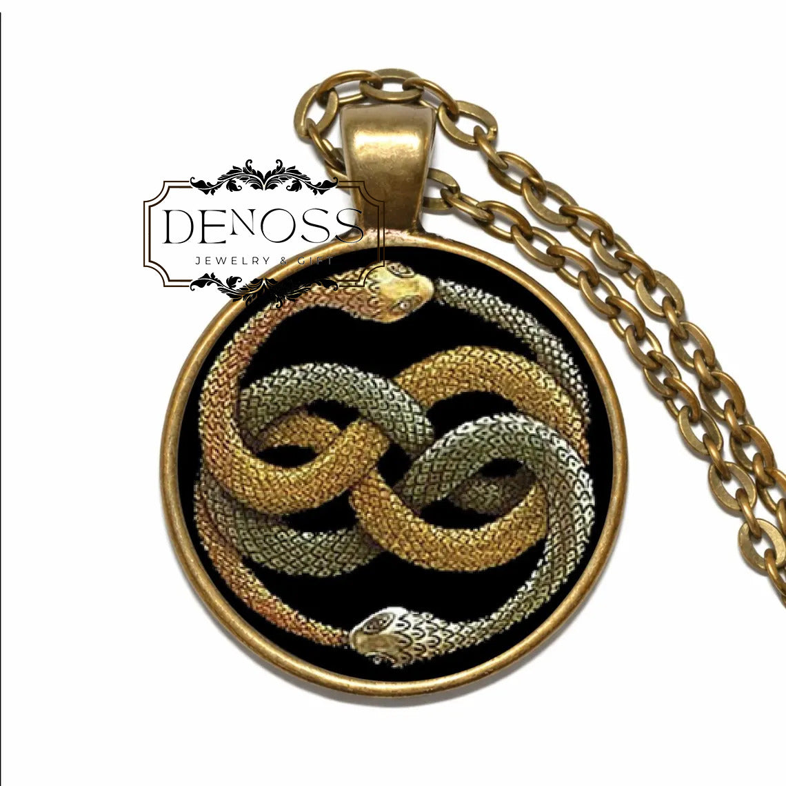 NeverEnding Story Auryn Pendant,Ouroboros Fantasy Necklace