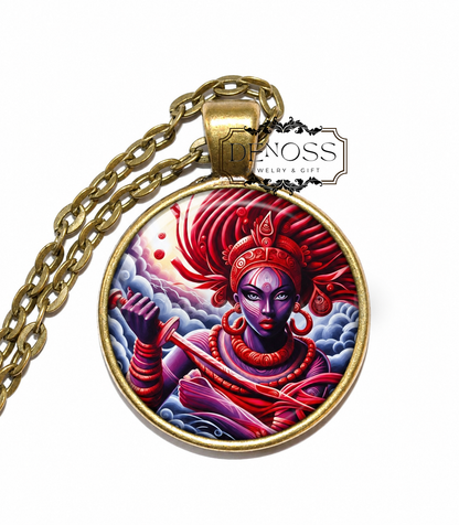 OYA Necklace,African,Goddess of Weather, Goddess of Rebirth,Goddess of Intuition, Protectress of Women